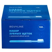 Набор зубных щеток Revyline с нанесенной зубной пастой (100 шт) 5383